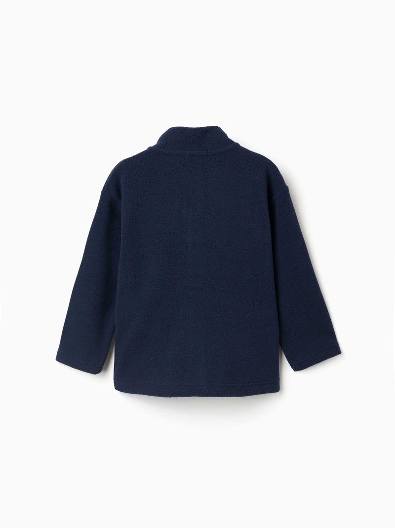 Polarfleecejas met hoge kraag Donkerblauw - Kiabi