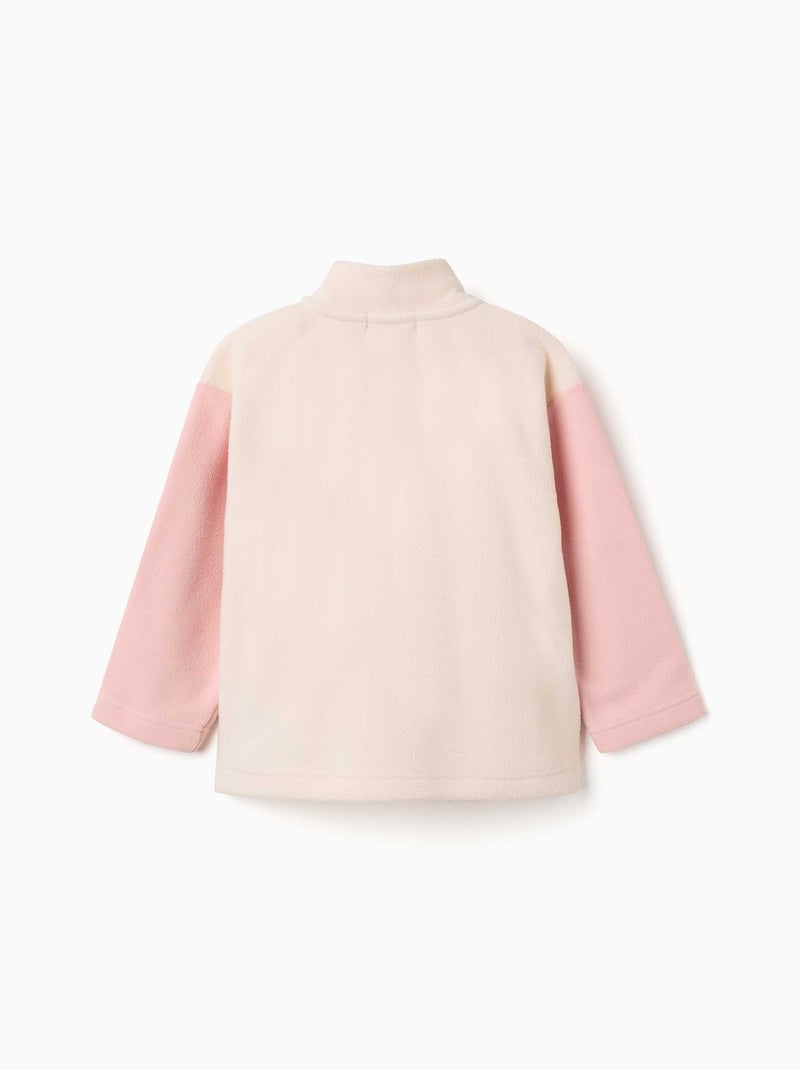 Polarfleecejas met hoge kraag Lichtbeige - Kiabi