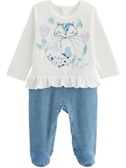 Polarmoon velours babypyjama - Kiabi