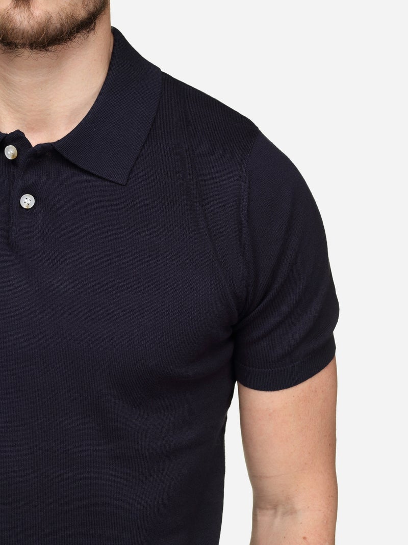 Polo à bouton - Frilivin Bleu foncé - Kiabi