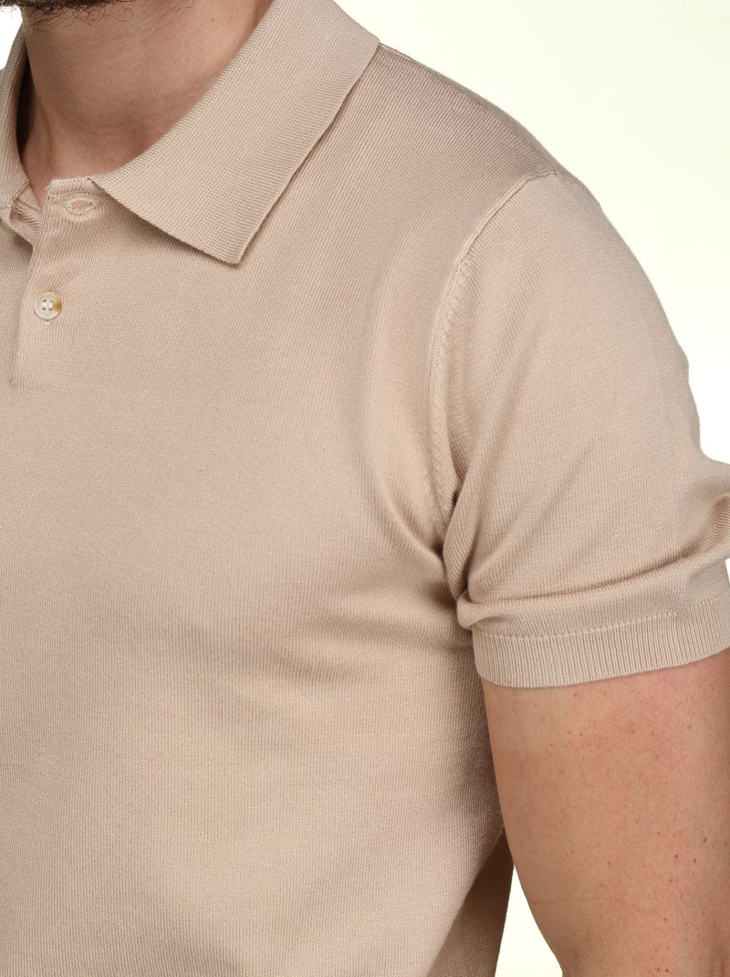 Polo à bouton - Frilivin Orange clair - Kiabi