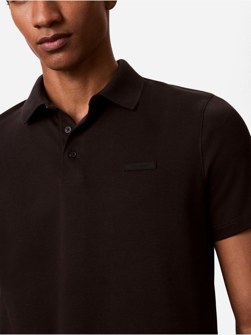 Polo à manches courtes - Calvin Klein Noir - Kiabi