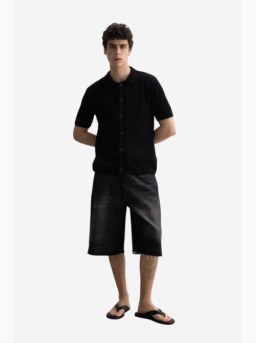 Polo à manches courtes en maille texturée pour homme giesto - Kiabi