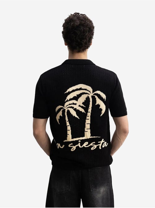Polo à manches courtes en maille texturée pour homme giesto - Kiabi