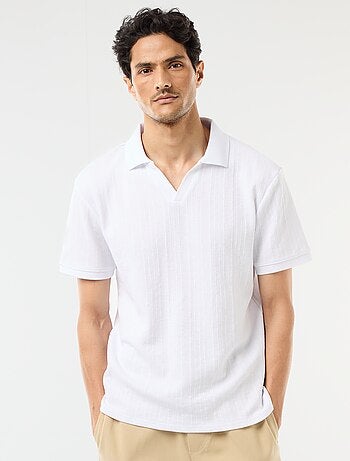 Polo à manches courtes et matière en nid d'abeilles