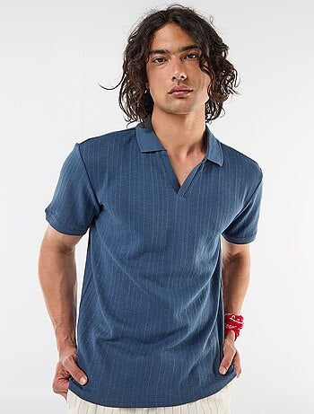 Polo à manches courtes et matière en nid d'abeilles