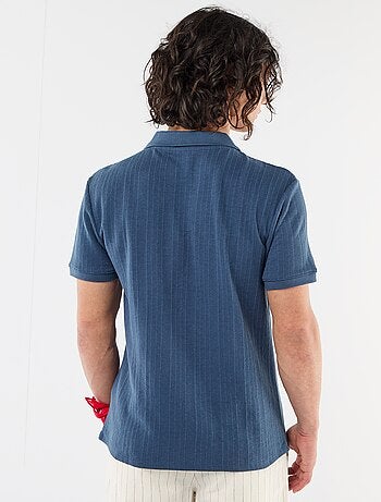 Polo à manches courtes et matière en nid d'abeilles