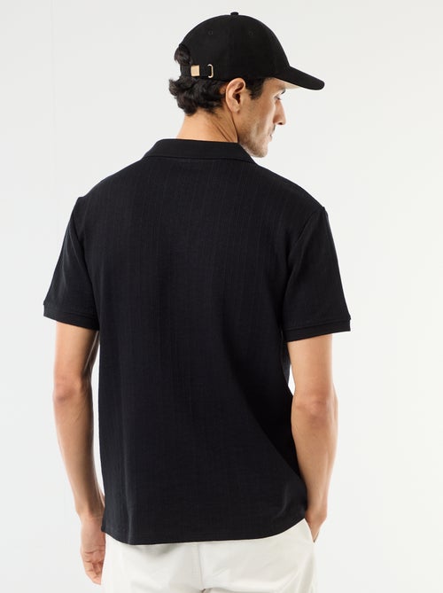 Polo à manches courtes et matière en nid d'abeilles - Kiabi Polo à manches courtes et matière en nid d'abeilles - Kiabi