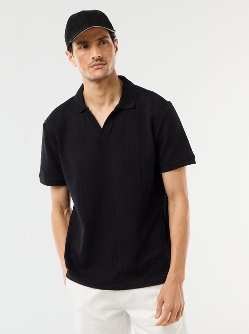 Polo à manches courtes et matière en nid d'abeilles - Kiabi Polo à manches courtes et matière en nid d'abeilles - Kiabi