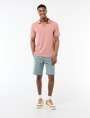 Polo à manches courtes et matière en nid d'abeilles