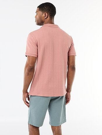 Polo à manches courtes et matière en nid d'abeilles