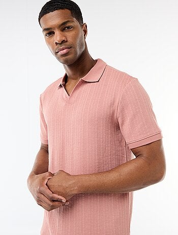 Polo à manches courtes et matière en nid d'abeilles