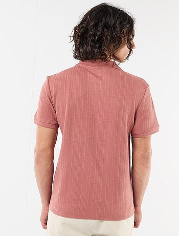 Polo à manches courtes et matière en nid d'abeilles