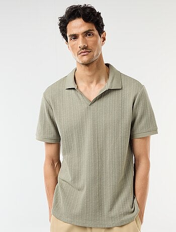 Polo à manches courtes et matière en nid d'abeilles