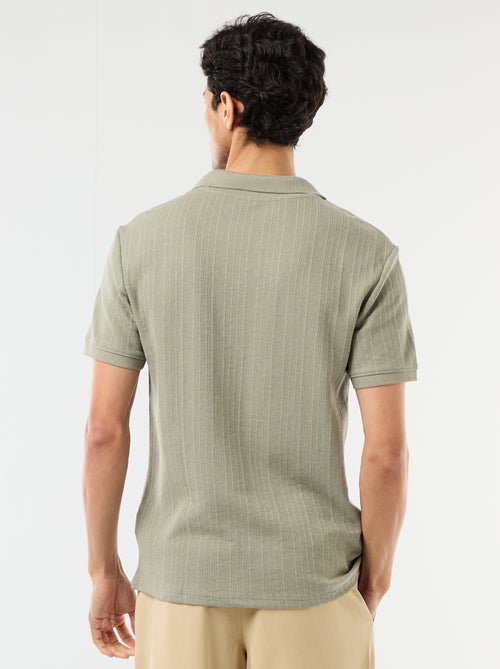 Polo à manches courtes et matière en nid d'abeilles - Kiabi Polo à manches courtes et matière en nid d'abeilles - Kiabi