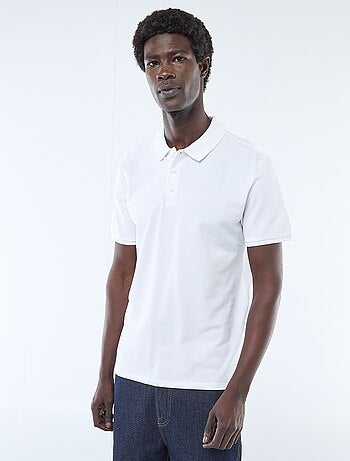 Polo à manches courtes homme en maille piquée uni