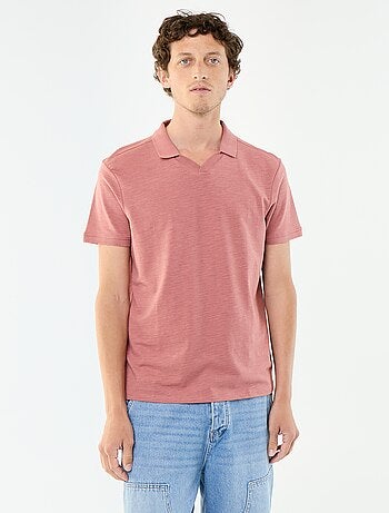 Polo uni pour homme à manches courtes