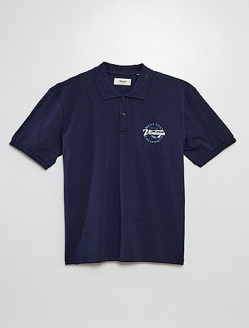 Polo à manches courtes imprimé 'Produkt'