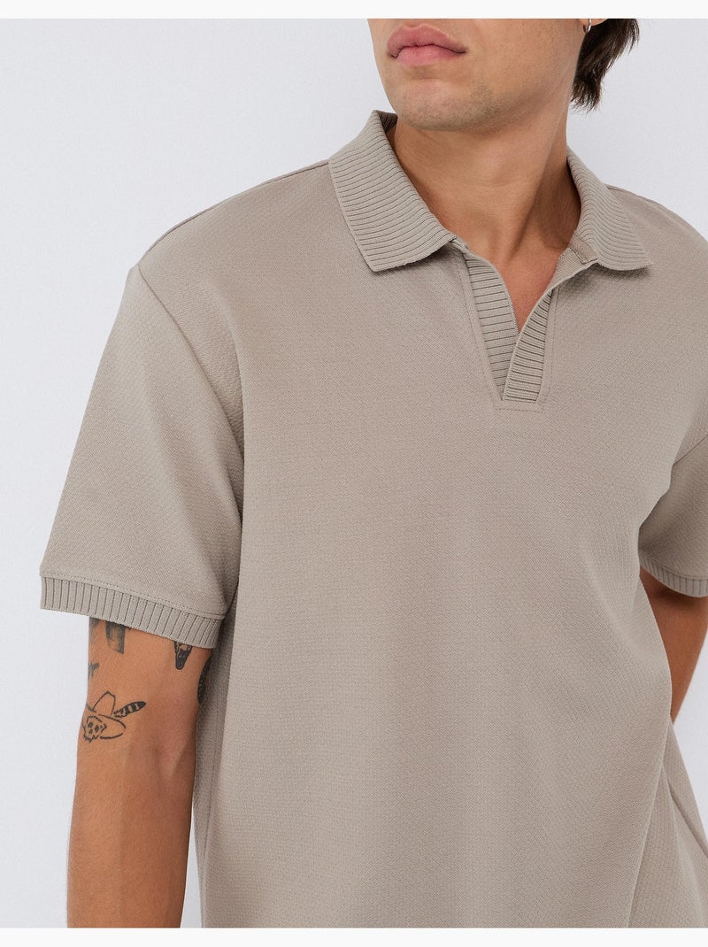 Polo à manches courtes, mo fashion Beige - Kiabi