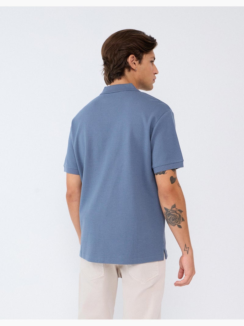 Polo à manches courtes, mo fashion Bleu - Kiabi