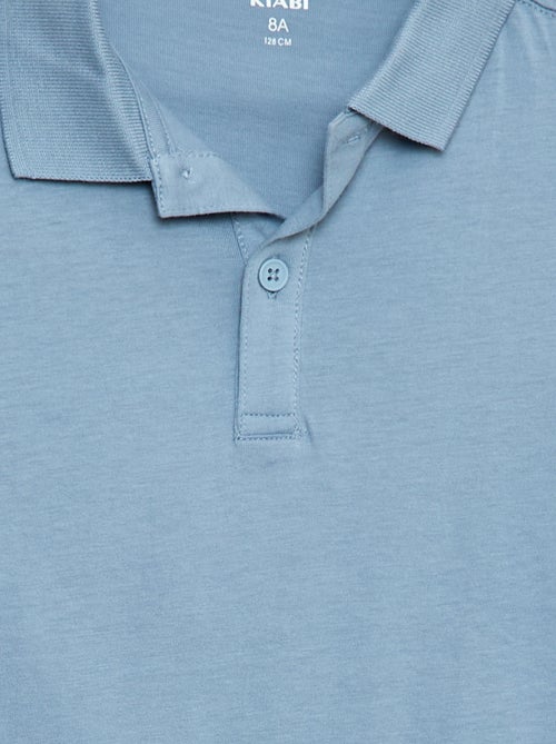 Polo à manches longues uni - Kiabi