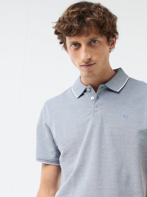 Polo avec broderie sur poitrine - Kiabi