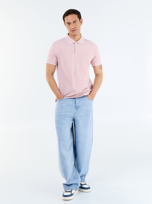 Polo avec broderie sur poitrine - Kiabi
