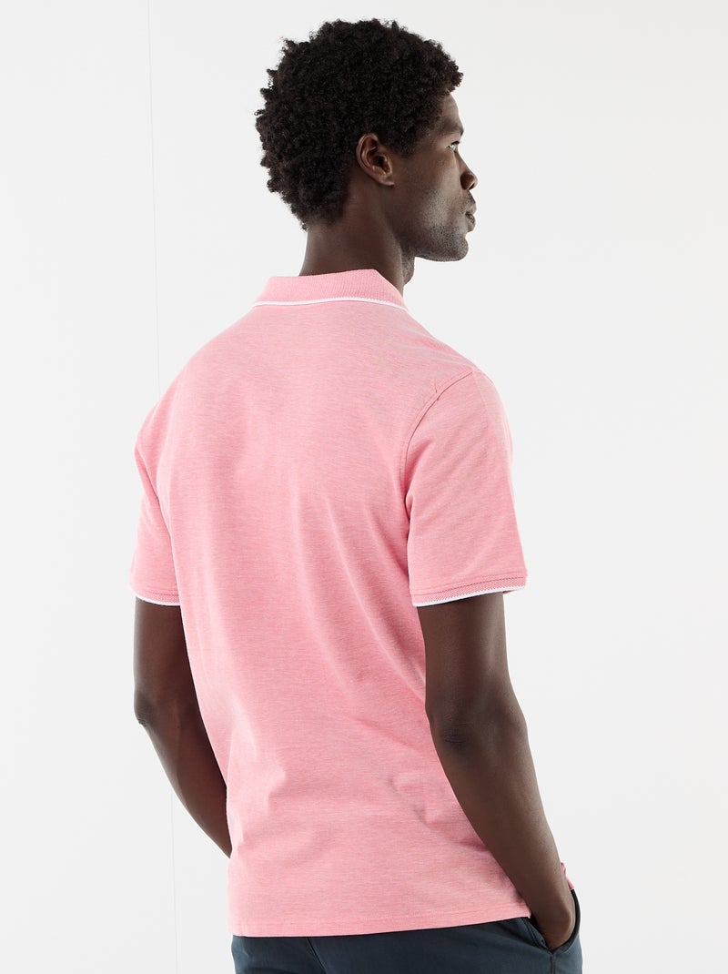 Polo avec broderie sur poitrine Rouge - Kiabi