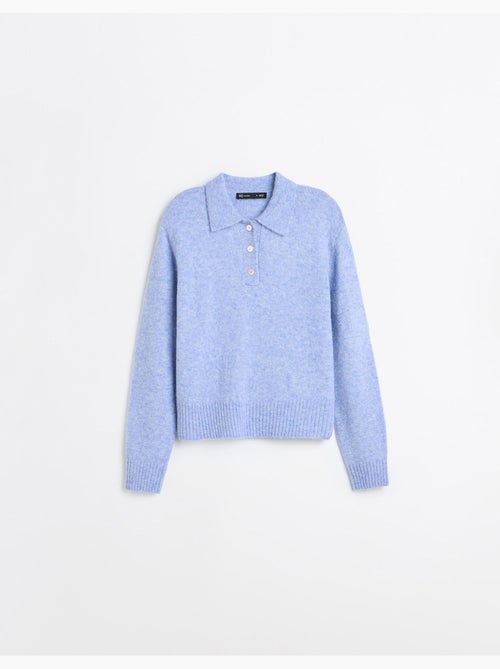 Polo avec mélange de laine et d’alpaga, mo fashion - Kiabi