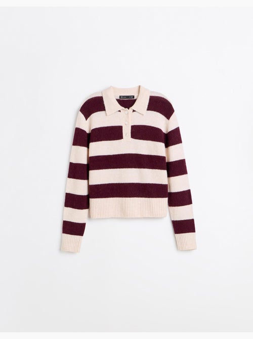 Polo avec mélange de laine et d’alpaga, mo fashion - Kiabi