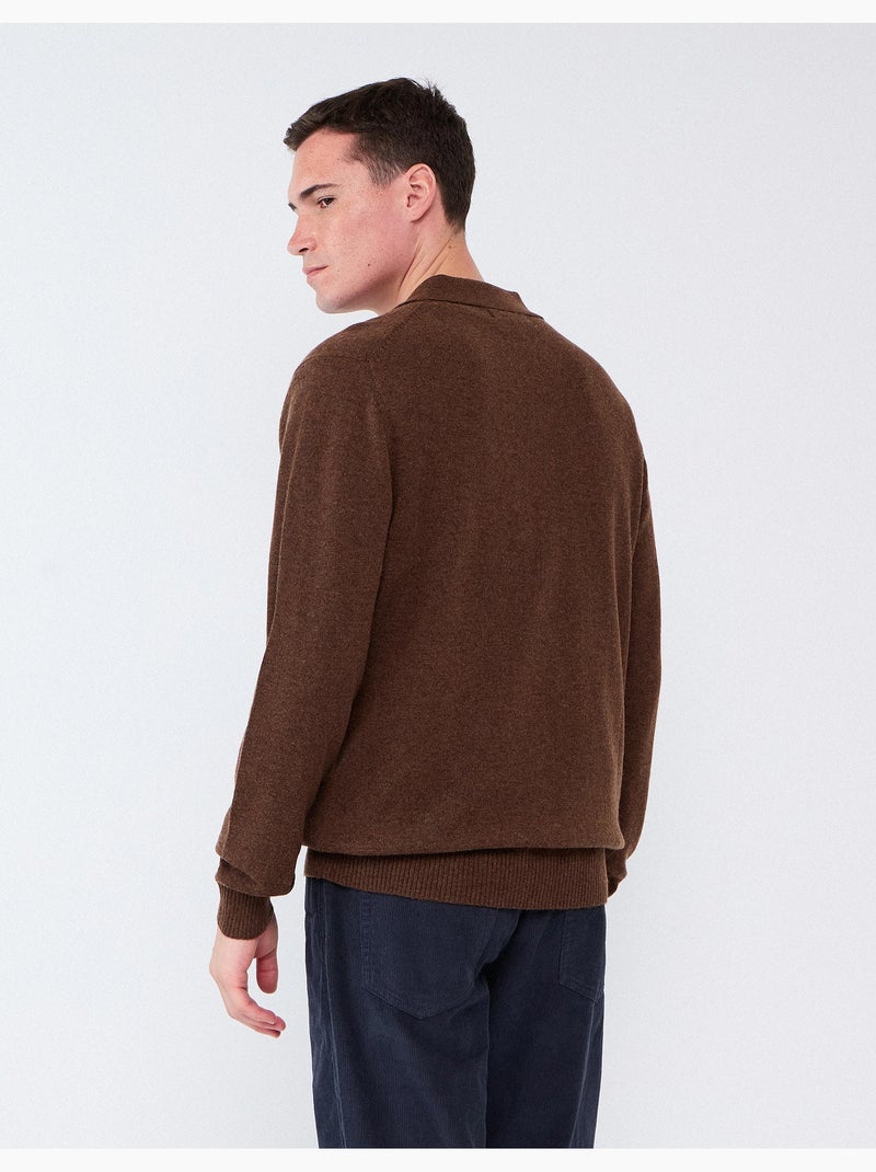 Polo avec mélange de laine, mo fashion Marron - Kiabi