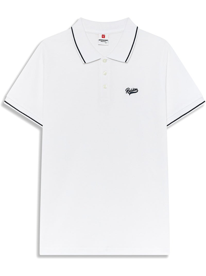 Polo Blanc 231040 Redskins Blanc - Kiabi