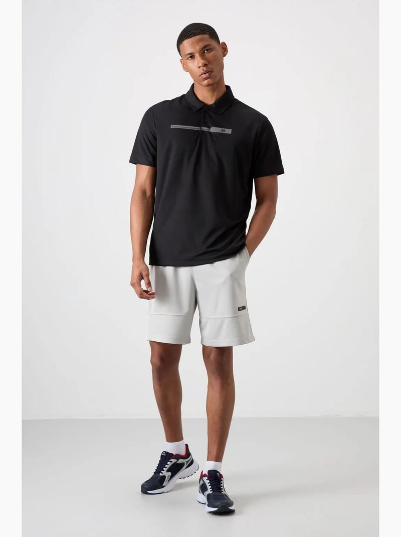 Polo boutonné tommy Noir - Kiabi