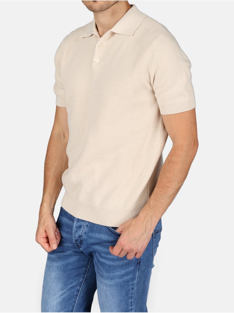 Polo col boutonné - Kenzarro Blanc - Kiabi