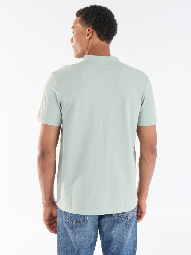 Polo col mao Vert - Kiabi