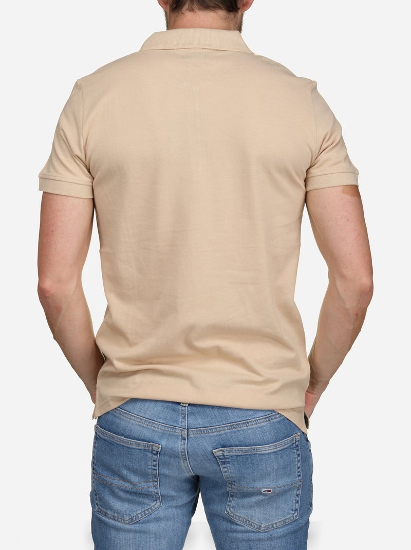 Polo col zippé - Torrente Beige - Kiabi
