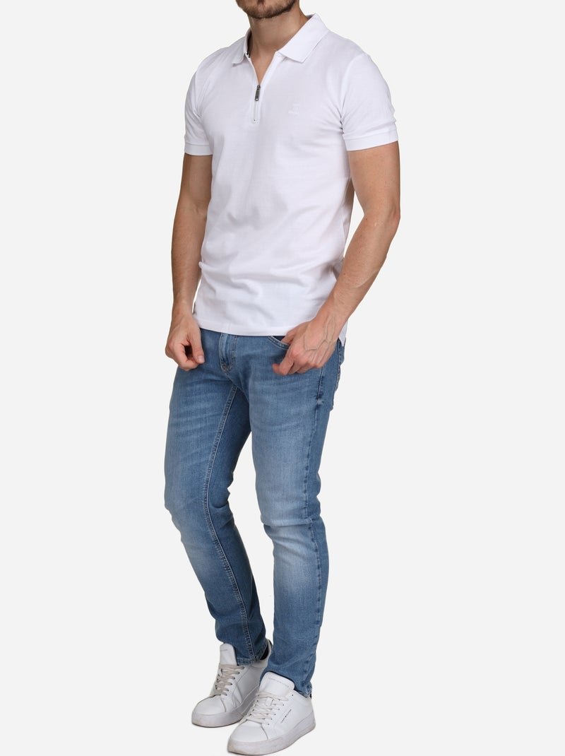 Polo col zippé - Torrente Blanc - Kiabi