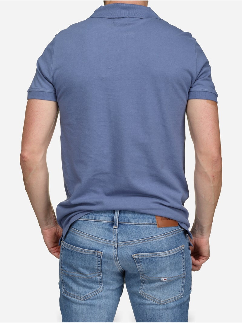 Polo col zippé - Torrente Bleu pastel - Kiabi