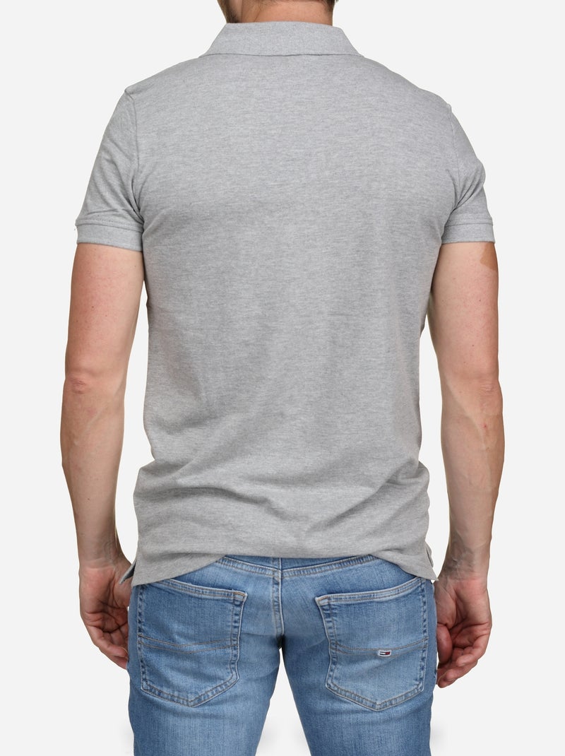 Polo col zippé - Torrente Gris chiné - Kiabi