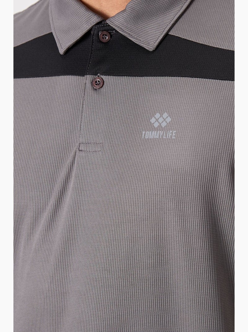 Polo colorblock tommy Gris - Kiabi