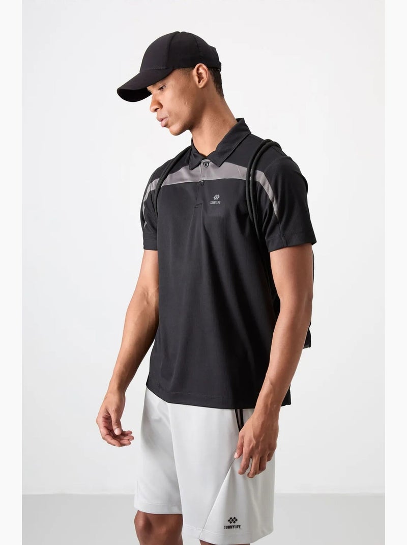 Polo colorblock tommy Noir - Kiabi