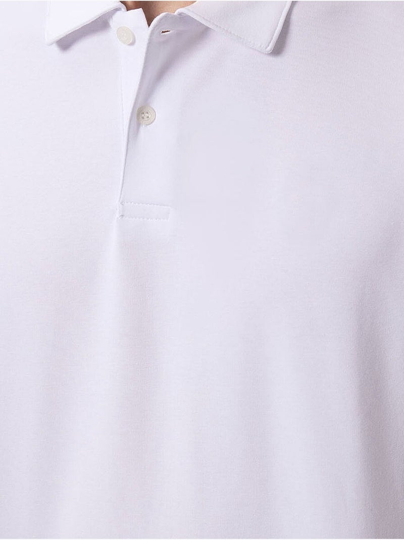 Polo coton élasthanne tommy Blanc - Kiabi
