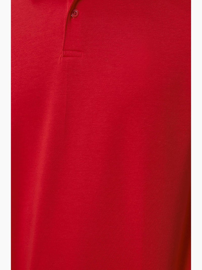 Polo coton élasthanne tommy Rouge - Kiabi