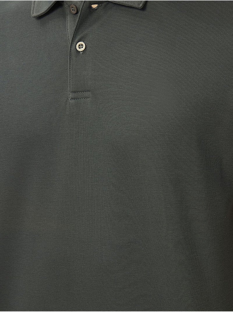 Polo coton élasthanne tommy Vert foncé - Kiabi