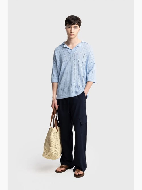 Polo coton texturé ample giesto - Kiabi Polo coton texturé ample giesto - Kiabi