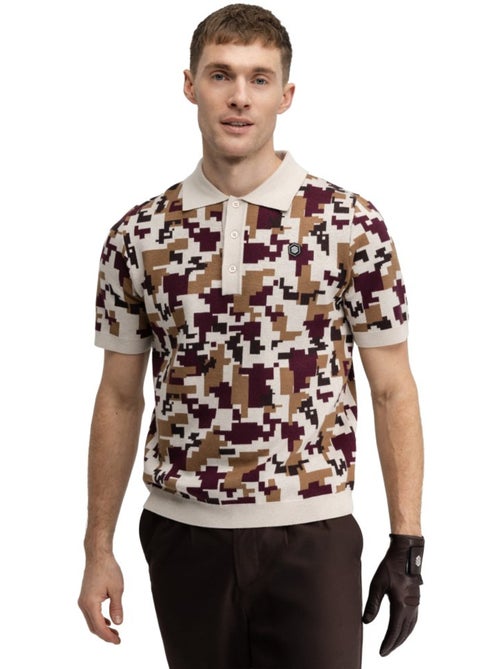 Polo de golf maille homme golf homme trevino sand - Kiabi