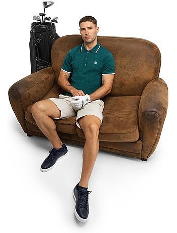 Polo de golf maille homme golf homme trevino teal