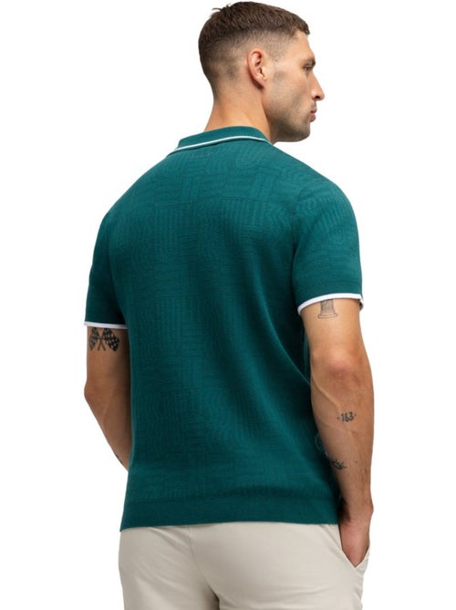 Polo de golf maille homme golf homme trevino teal - Kiabi
