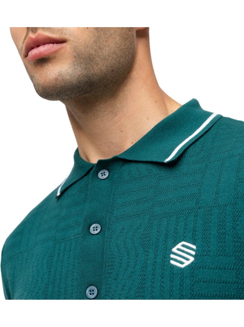 Polo de golf maille homme golf homme trevino teal Vert - Kiabi