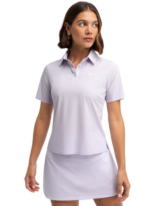 Polo de golf technique manches courtes femme golf femme sawgrass lilac - Kiabi